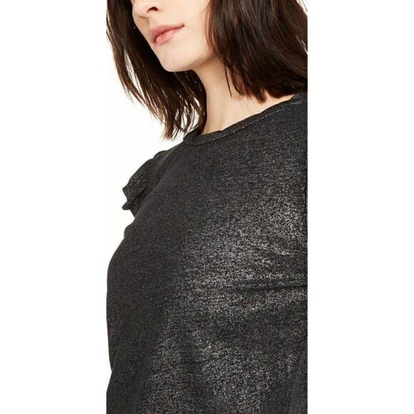 ‎Michael Kors NWT Petite Black/Silver Blouse Top XS - Picture 3 of 8